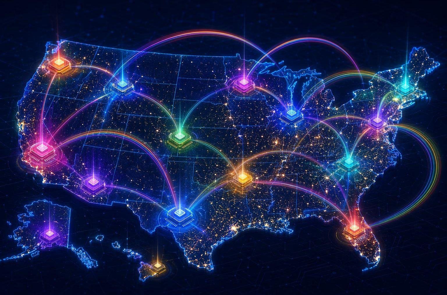 Network map of the United States